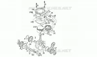 Arbre moteur - Cylindre - Piston T