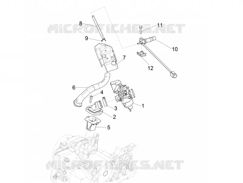 Carburateur complet - Raccord d'admission