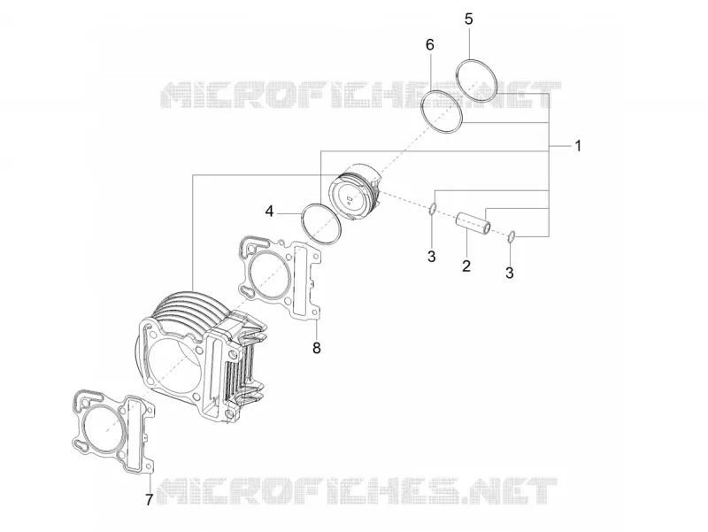 Groupe cylindre-piston-axe