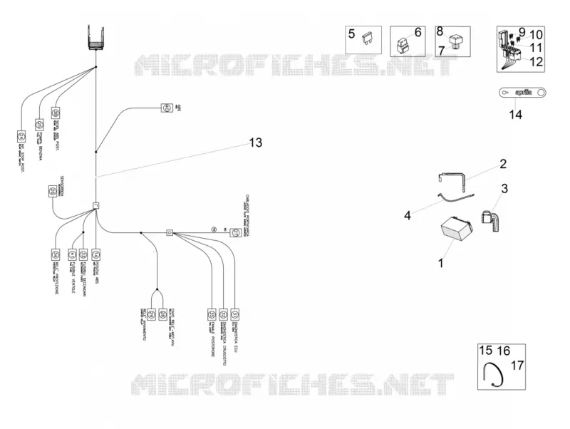 Circuit electrique arrière