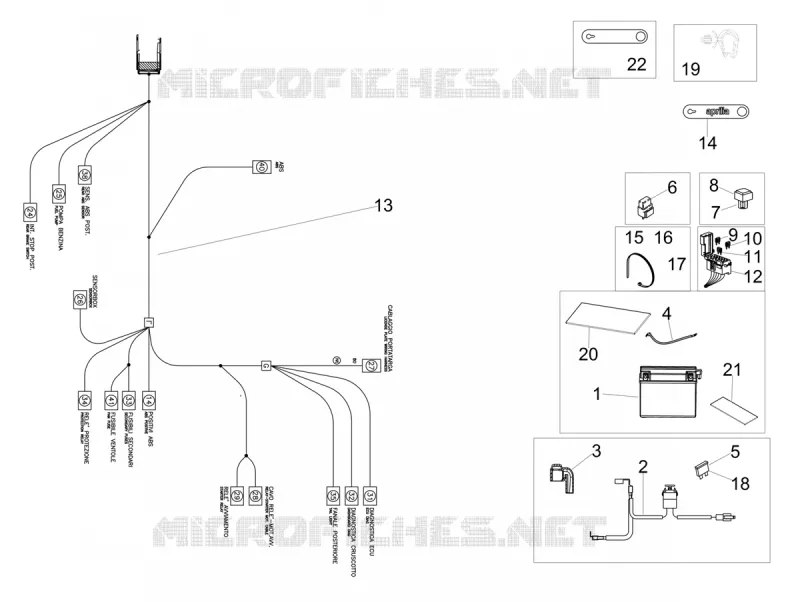 Circuit electrique arrière