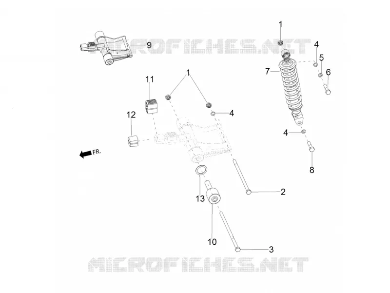 Suspension arrière - Amortisseur/s