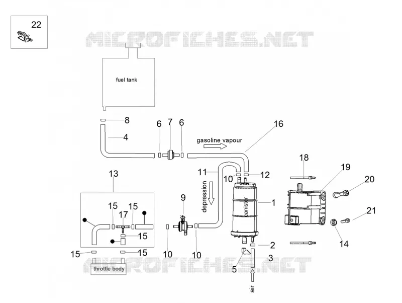 SYSTEME DE RECYCLAGE DES VAPEURS DE CARBURANT