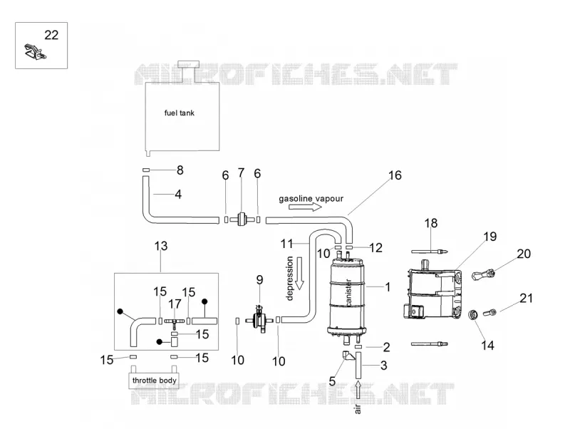 SYSTEME DE RECYCLAGE DES VAPEURS DE CARBURANT