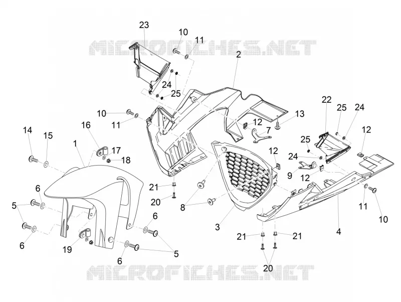 Garde-boue Av.-Embasement