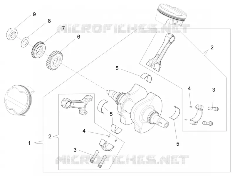 Arbre moteur Aprilia APRILIA-MOTORCYCLES 1200 CAPONORD 2015  Caponord