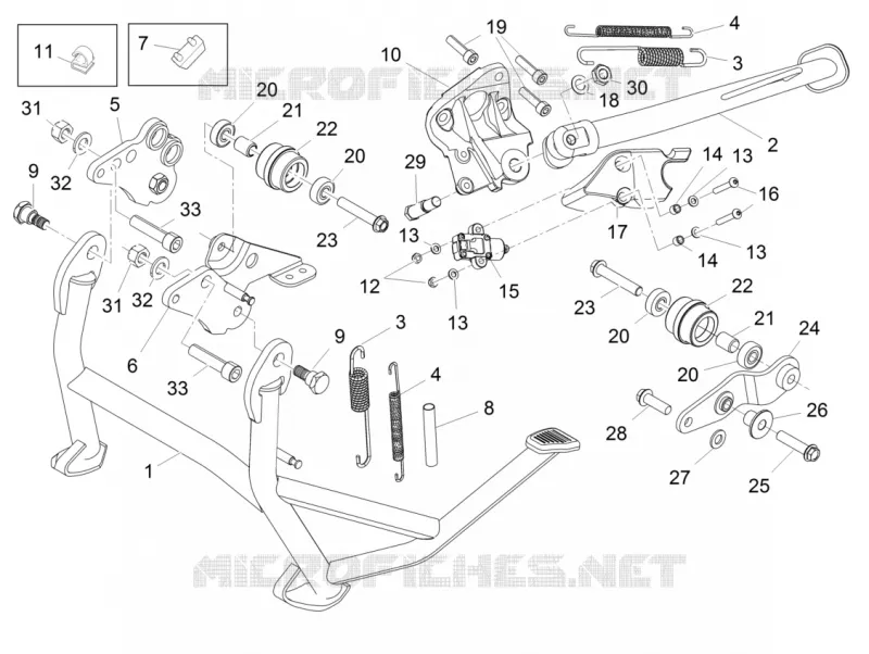 Béquille Aprilia APRILIA-MOTORCYCLES 1200 CAPONORD 2016  Caponord