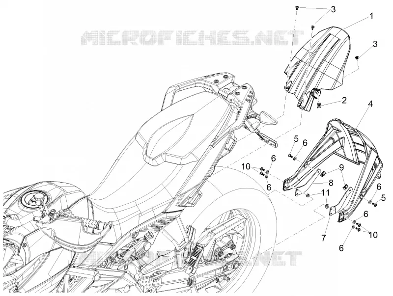 Garde-boue Ar. Aprilia APRILIA-MOTORCYCLES 1200 CAPONORD 2016  Caponord