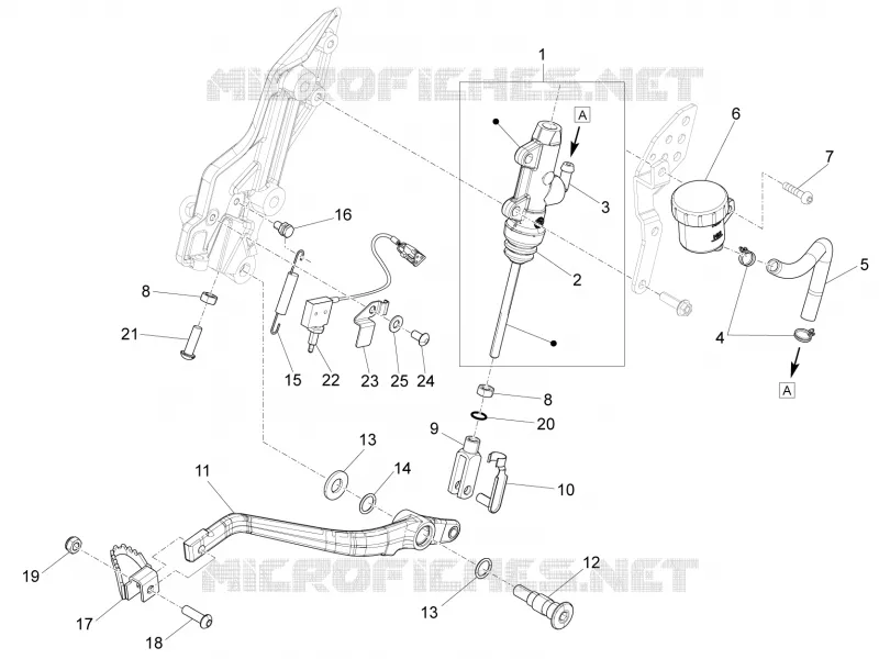 Pompe frein arrière Aprilia APRILIA-MOTORCYCLES 1200 CAPONORD 2015  Caponord