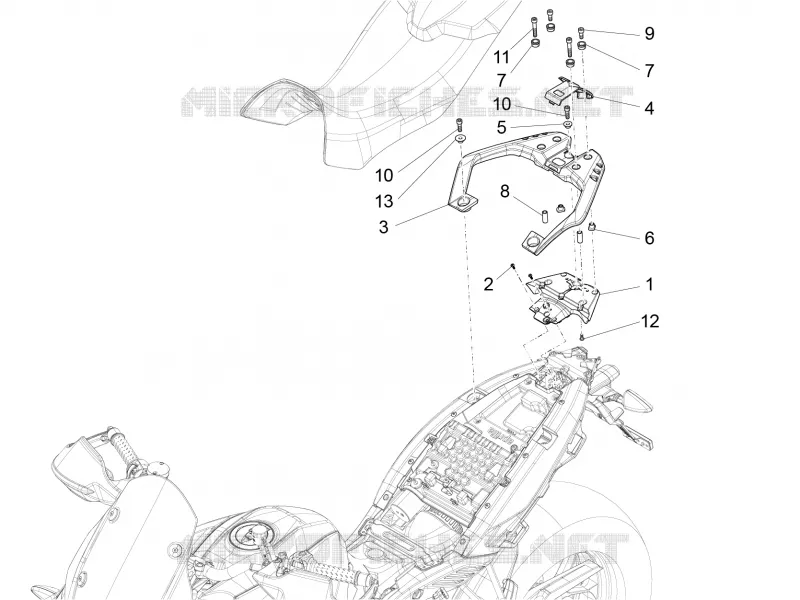 Porte-bagages Aprilia APRILIA-MOTORCYCLES 1200 CAPONORD 2015  Caponord