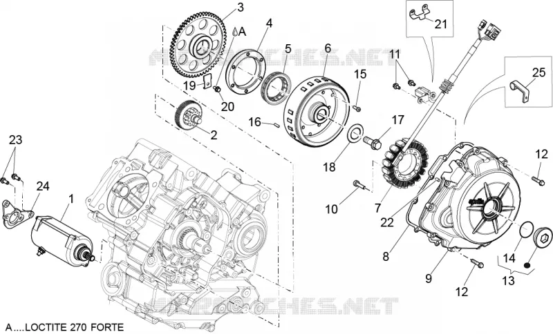 Volant magnétique / Allumage Aprilia APRILIA-MOTORCYCLES 1200 CAPONORD 2014  Caponord