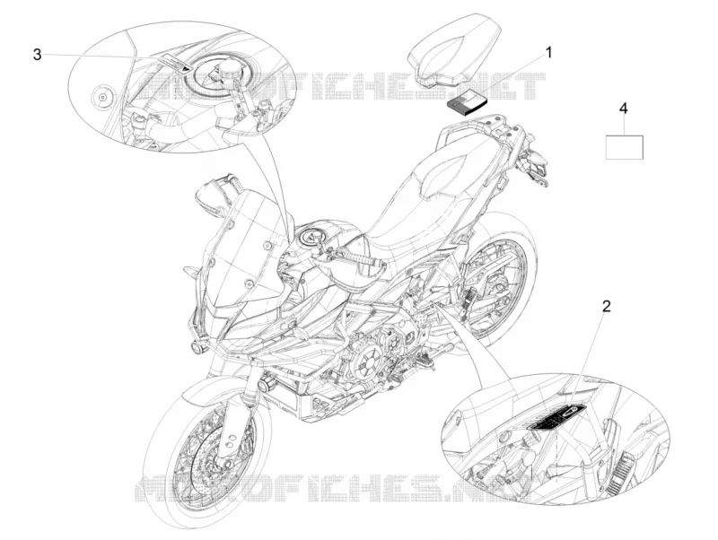 Plate set / Various Aprilia APRILIA-MOTORCYCLES 1200 CAPONORD 2017  Caponord Rally