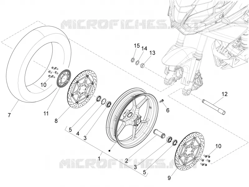 Roue Av. Aprilia APRILIA-MOTORCYCLES 1200 CAPONORD 2015  Caponord