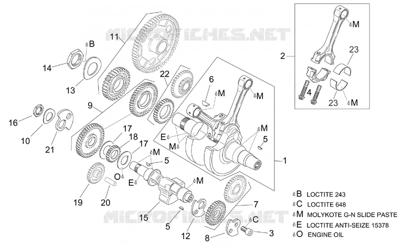 Arbre moteur I Aprilia APRILIA-MOTORCYCLES 1000 CAPONORD 2001  ETV Capo Nord