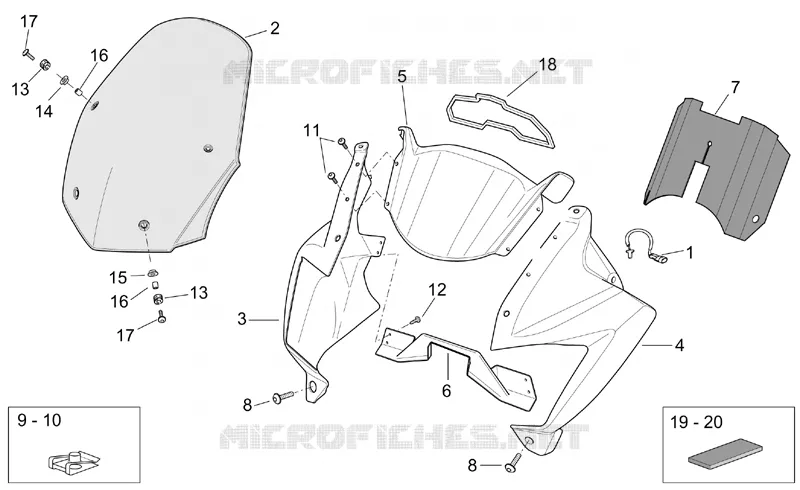 Carrosserie av. I - RALLY Aprilia APRILIA-MOTORCYCLES 1000 CAPONORD 2002  ETV Capo Nord
