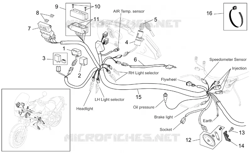 Circuit electrique I Aprilia APRILIA-MOTORCYCLES 1000 CAPONORD 2002  ETV Capo Nord