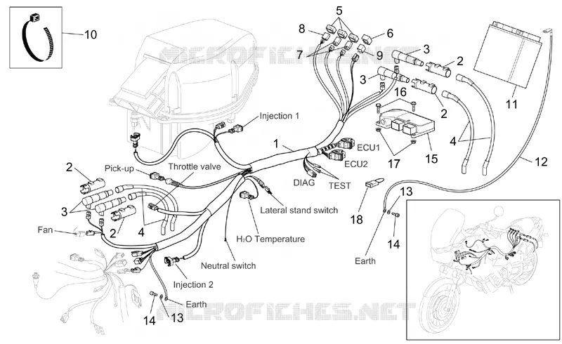 Circuit electrique III Aprilia APRILIA-MOTORCYCLES 1000 CAPONORD 2001  ETV Capo Nord