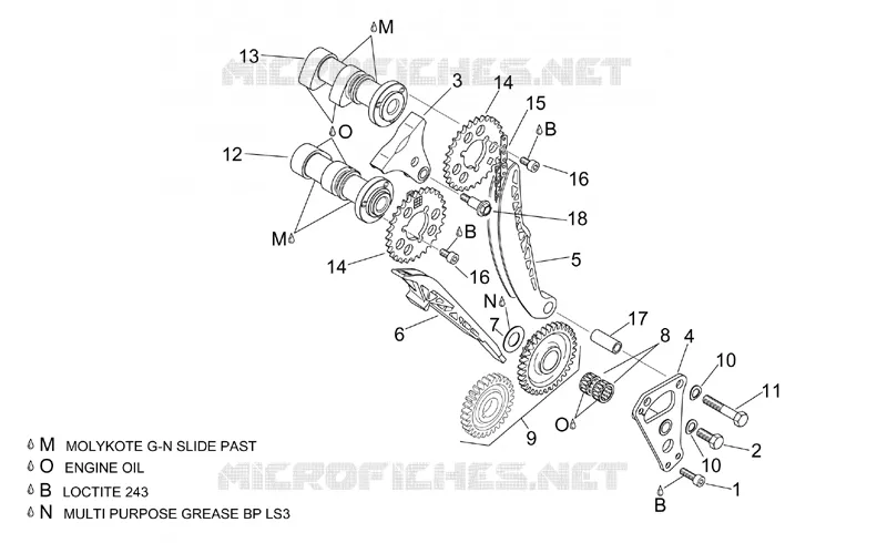 Distribution cylindre avant Aprilia APRILIA-MOTORCYCLES 1000 CAPONORD 2002  ETV Capo Nord