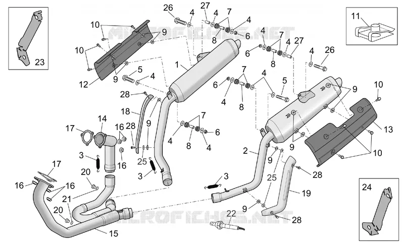 Pot d'échappement Aprilia APRILIA-MOTORCYCLES 1000 CAPONORD 2003  ETV Capo Nord