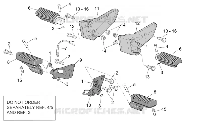 Repose-Pieds Aprilia APRILIA-MOTORCYCLES 1000 CAPONORD 2003  ETV Capo Nord