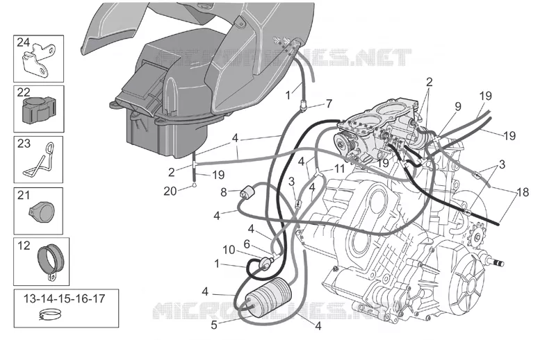 Sys.récup.vap.ess. Aprilia APRILIA-MOTORCYCLES 1000 CAPONORD 2003  ETV Capo Nord