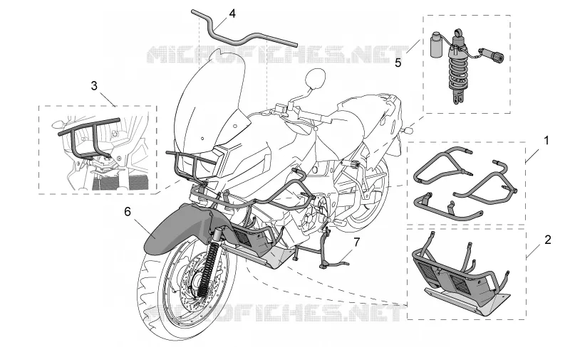 Acc. - Cyclisme  Aprilia APRILIA-MOTORCYCLES 1000 CAPONORD 2007  ETV Capo Nord