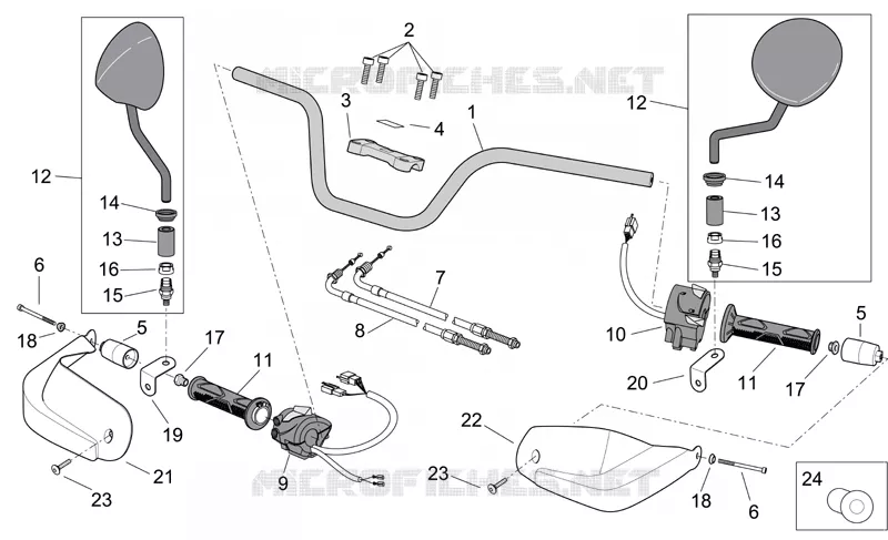 Guidon Aprilia APRILIA-MOTORCYCLES 1000 CAPONORD 2005  ETV Capo Nord