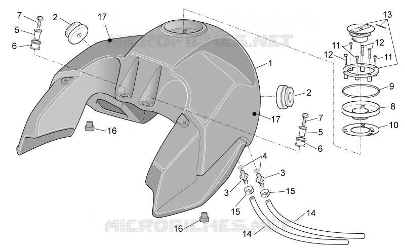 Réservoir essence Aprilia APRILIA-MOTORCYCLES 1000 CAPONORD 2004  ETV Capo Nord