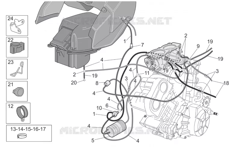 Sys.récup.vap.ess. Aprilia APRILIA-MOTORCYCLES 1000 CAPONORD 2006  ETV Capo Nord