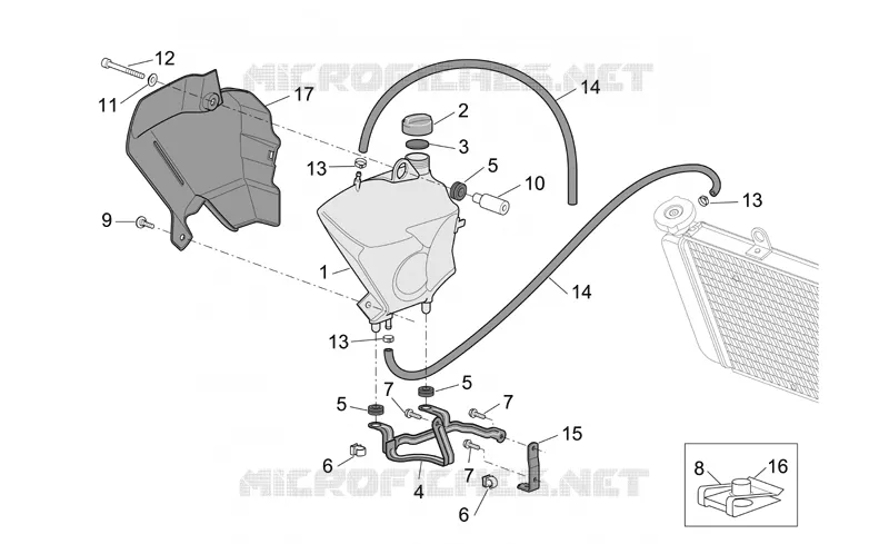 Vase d'expansion Aprilia APRILIA-MOTORCYCLES 1000 CAPONORD 2004  ETV Capo Nord