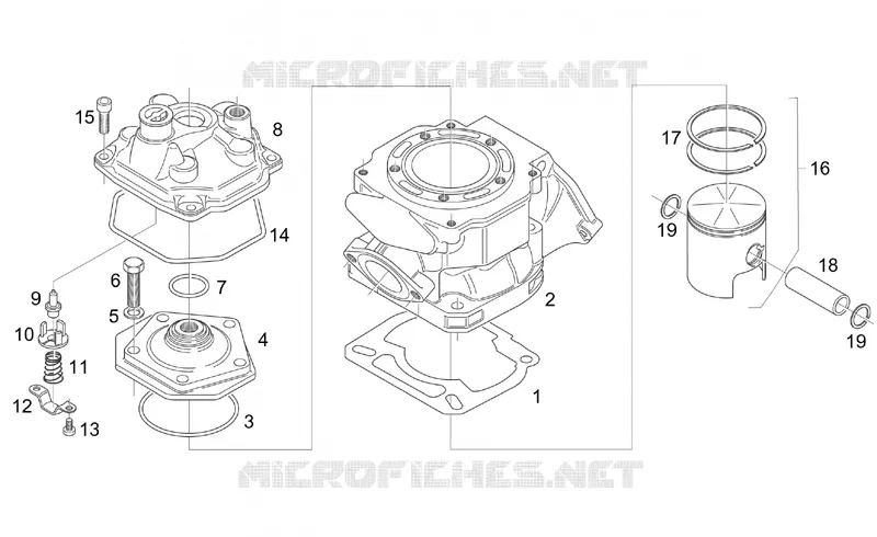 Cylindre - cul - piston Aprilia APRILIA-MOTORCYCLES 125 CLASSIC 1998  Classic