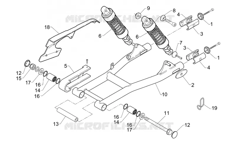 Suspension arriere Aprilia APRILIA-MOTORCYCLES 125 CLASSIC 1999  Classic