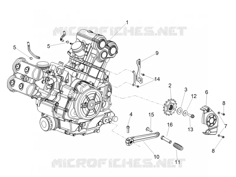 Moteur-Groupe complementaire Aprilia APRILIA-MOTORCYCLES 900 SHIVER 2017  Shiver 900 ABS Euro 4