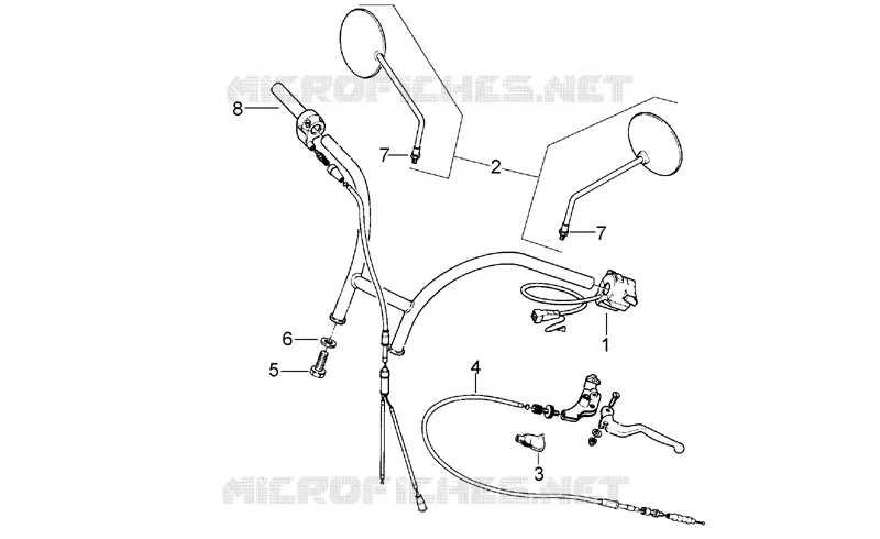 Commandes II Aprilia APRILIA-MOTORCYCLES 50 CLASSIC 1993  Classic