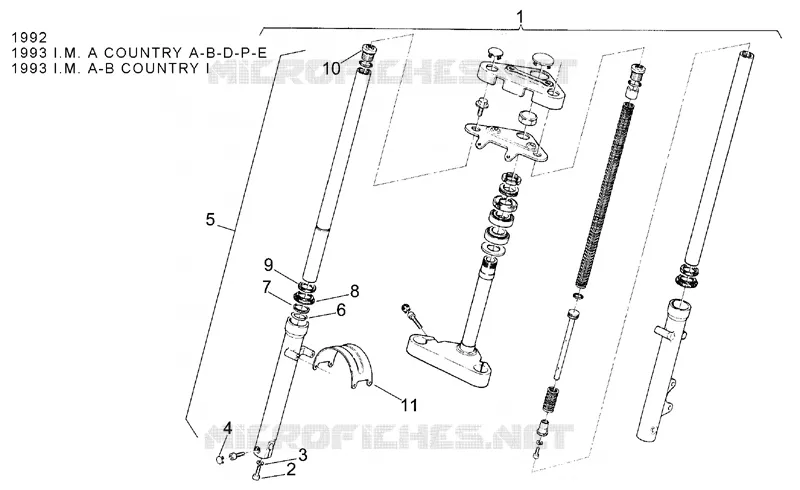 Fourche Av. 92-93 - D.Tige Aprilia APRILIA-MOTORCYCLES 50 CLASSIC 1993  Classic