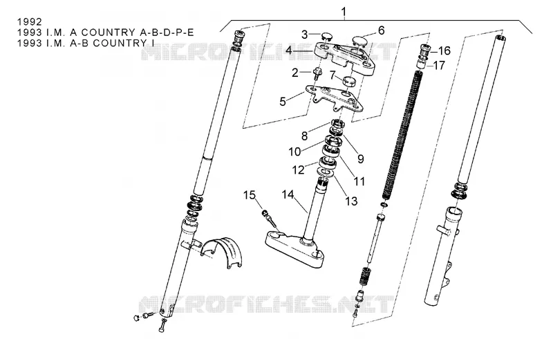 Fourche Av. 92-93 - Tube Aprilia APRILIA-MOTORCYCLES 50 CLASSIC 1992  Classic