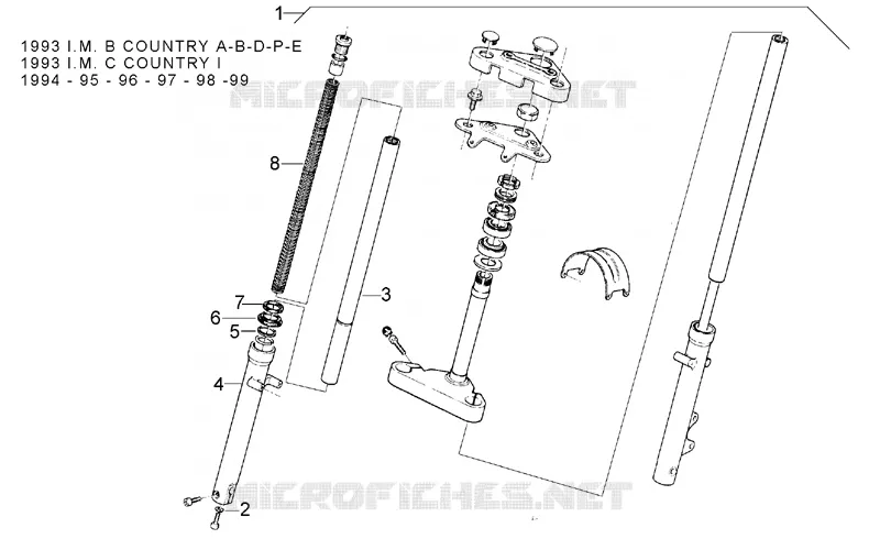 Fourche Av. 93-99 - D.Tige Aprilia APRILIA-MOTORCYCLES 50 CLASSIC 1995  Classic