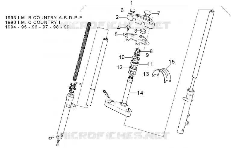 Fourche Av. 93-99 - Tube Aprilia APRILIA-MOTORCYCLES 50 CLASSIC 1998  Classic