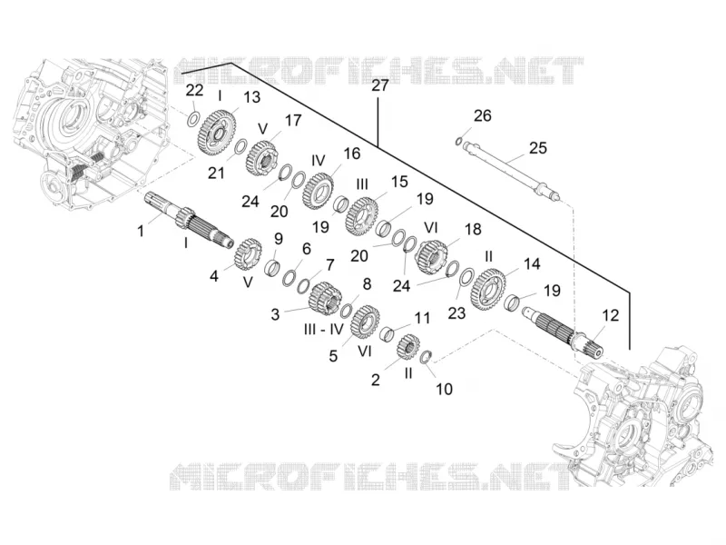 Boîte de vitesses Aprilia APRILIA-MOTORCYCLES 1200 DORSODURO 2013  Dorsoduro