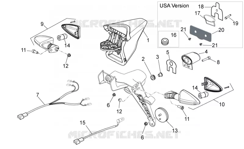 Feux arriere Aprilia APRILIA-MOTORCYCLES 1200 DORSODURO 2010  Dorsoduro