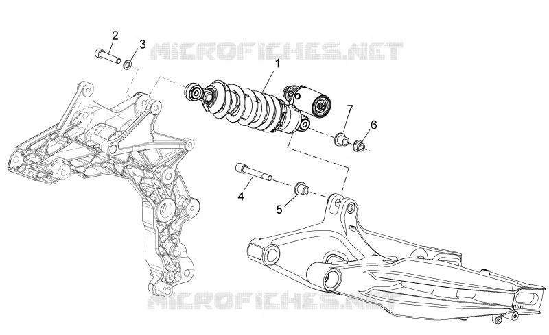 Suspension arriere Aprilia APRILIA-MOTORCYCLES 1200 DORSODURO 2015  Dorsoduro