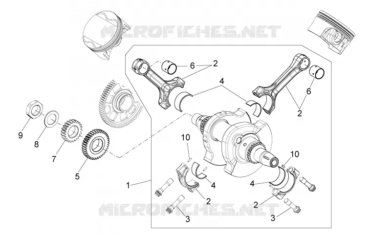 Arbre moteur Aprilia APRILIA-MOTORCYCLES 750 DORSODURO 2009  Dorsoduro ABS