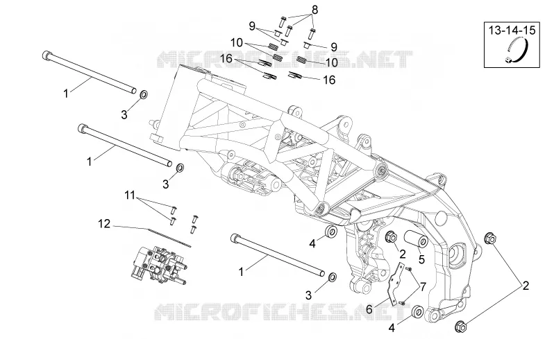 Chassis II Aprilia APRILIA-MOTORCYCLES 750 DORSODURO 2015  Dorsoduro ABS