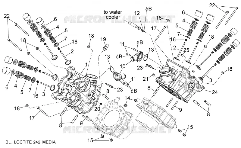 Culasse - soupapes Aprilia APRILIA-MOTORCYCLES 750 DORSODURO 2011  Dorsoduro ABS