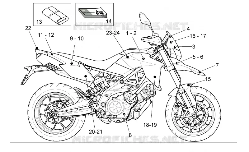 Décalco - Trousse à outils Aprilia APRILIA-MOTORCYCLES 750 DORSODURO 2016  Dorsoduro ABS