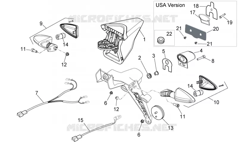 Feux arriere Aprilia APRILIA-MOTORCYCLES 750 DORSODURO 2013  Dorsoduro ABS