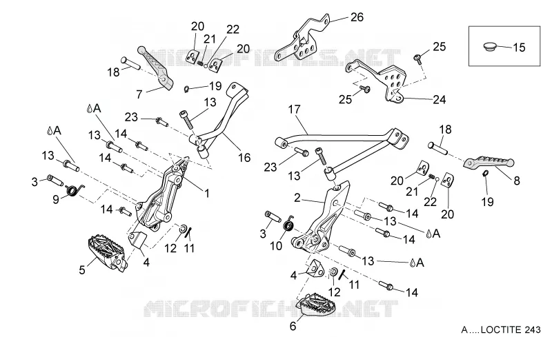 Repose-Pieds Aprilia APRILIA-MOTORCYCLES 750 DORSODURO 2013  Dorsoduro ABS