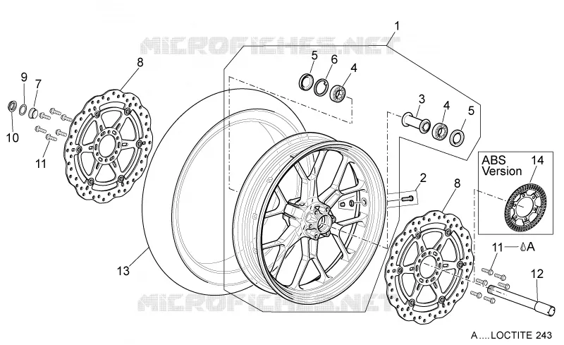 Roue Av. Aprilia APRILIA-MOTORCYCLES 750 DORSODURO 2012  Dorsoduro ABS