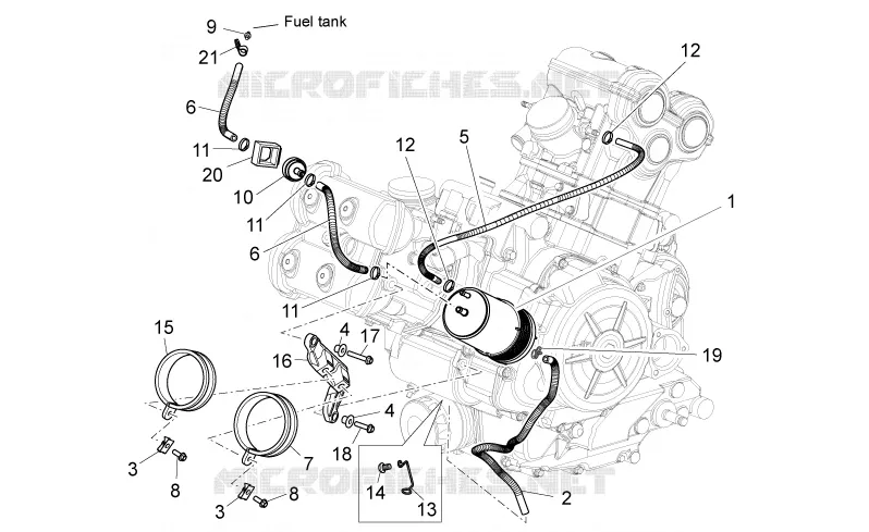 Sys.récup.vap.ess. Aprilia APRILIA-MOTORCYCLES 750 DORSODURO 2011  Dorsoduro ABS