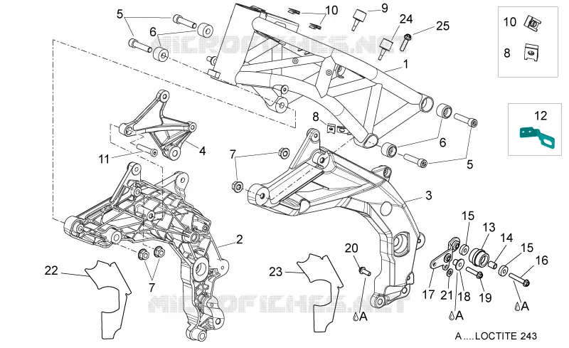 Chassis I Aprilia APRILIA-MOTORCYCLES 750 DORSODURO 2016  Dorsoduro ABS